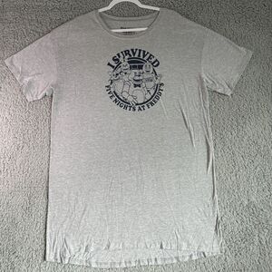 Five Nights at Freddy's I Survived Sleep‎ Shirt Dress Gray Short Sleeve XL New